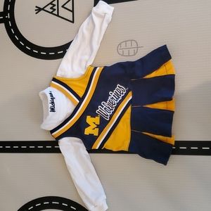 Michigan Wolverines toddler cheerleader dress